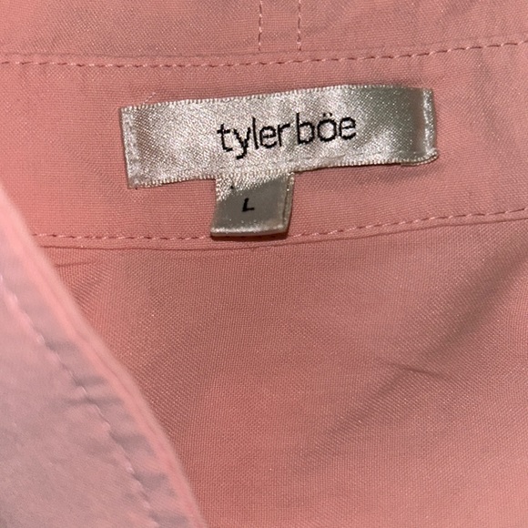 Tyler Boe Tina Silk Peach Blush Pink Tunic Blouse - L - Picture 9 of 10